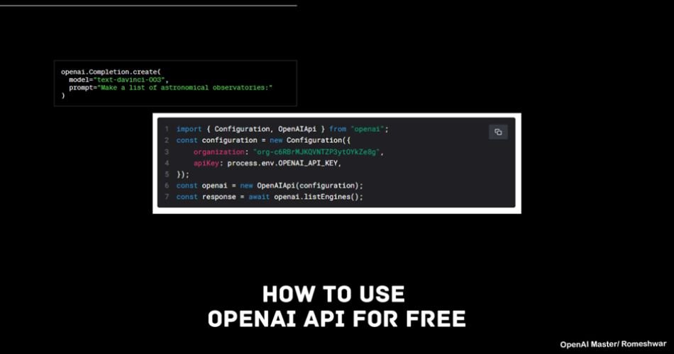 How To Use OpenAI API For Free?