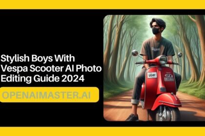 Stylish Boys With Vespa Scooter Ai Photo Editing Guide 2024